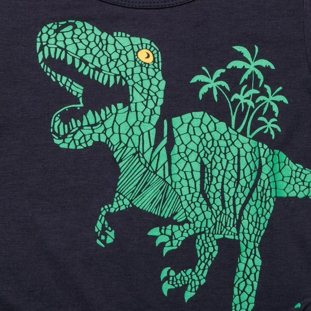 NEW Boy's Navy Dino Shorts Outfit - Picture 2 of 4